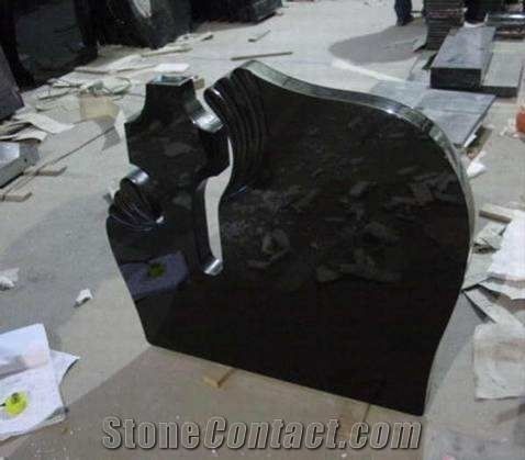 Angle Headstones, Heart Headstones, Black Granite Headstone