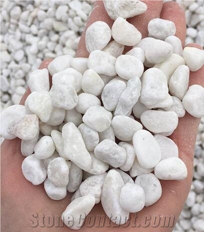 Snow White Pebbles  Garden Stone Quarry Landscape Rocks Supply