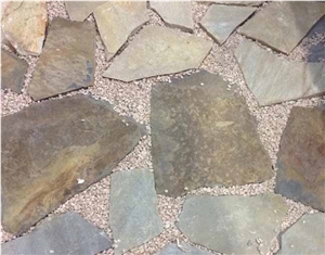 Natural Rusty Slate Loose Flagstone Decorations Tiles