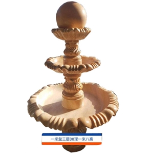 Natural Sunset Marble Home Decoration Sculpture Water Fountain