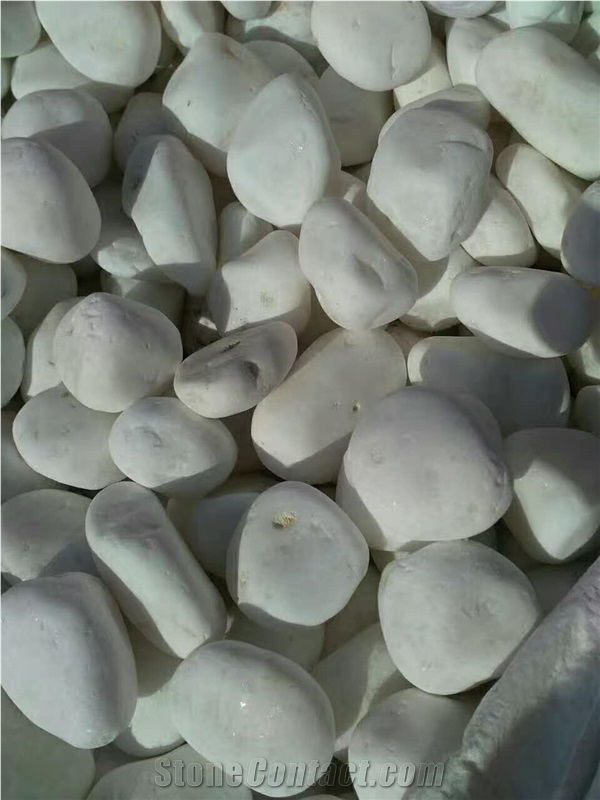 Snow White Pebble Stone and Natural River Stone for Garden