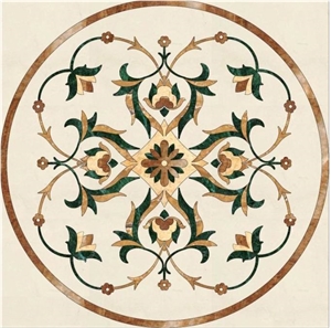 Customized High Quality Waterjet Medallion Tiles for Home Decor