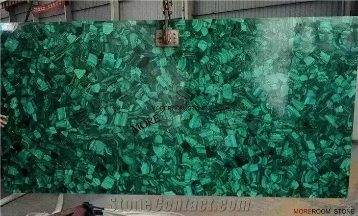 Moreroom Stone Custom Semi Precious Stone Malachite Green Table Top