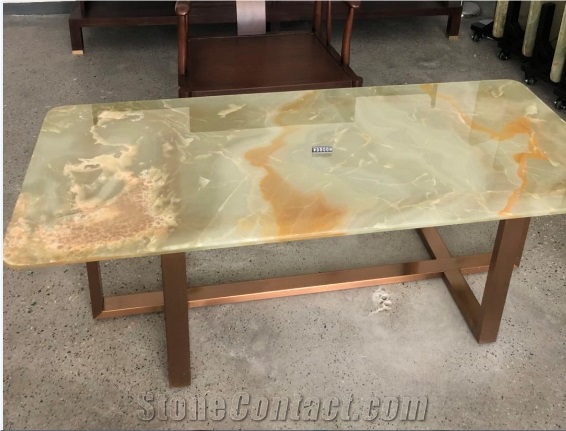 Green Onyx Work Table Top