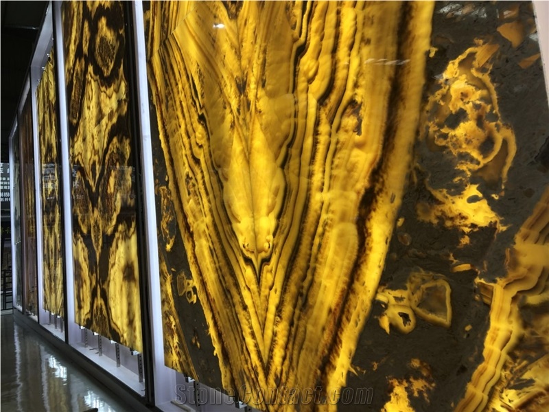 Yellow Onyx Slabs Jade Tiles Wall Decor Covering