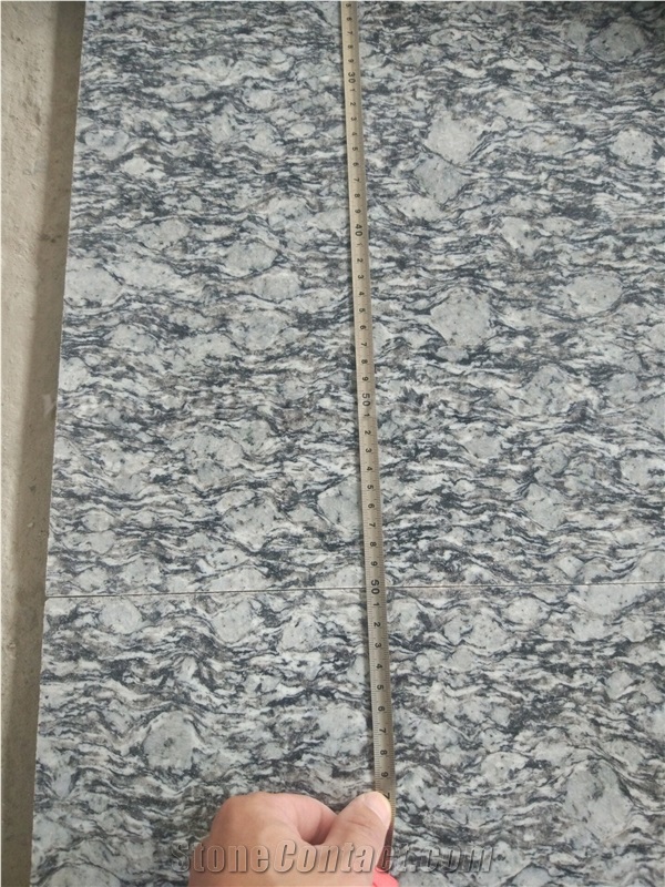 Polished Spray White in 10mm Thickness, Grey Granite, Winggreen Stone