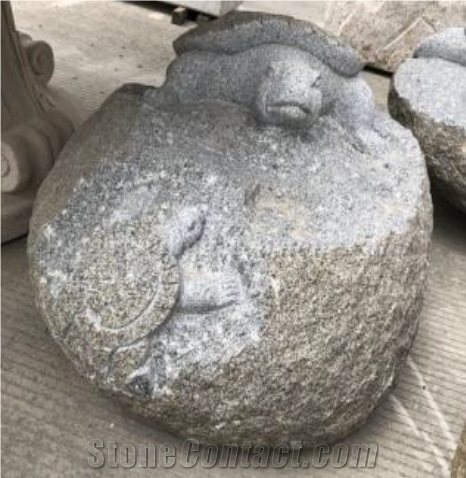 Tortoise Granite Carving, Animal Carving Granite Sculpture