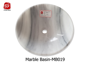 Marara White Marble Round Basin Sink