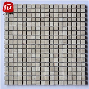 Squared Grey Wood Marble Mosaic Tiles
