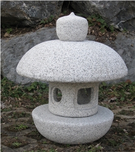 Japanese Lantern Oki Gata, Misaki, Shoukintei Chisai,Snow View Granite