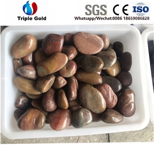 Polished Tumbled Color Natural River Pebble Stone Garden Landscaping