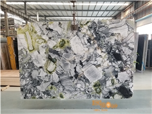 China Ice Green Connect Beauty Marble Slabs
