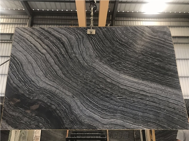 Silver Wave Polish Leather Bookmatch 3cm Slabs Big Size a Quality