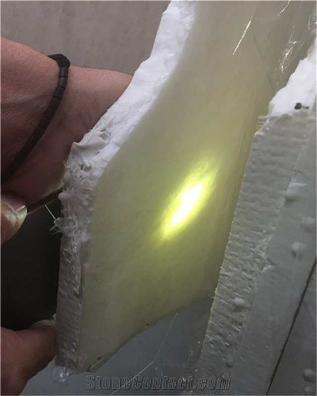Snow White Onyx Ice White Onyx Polished Slabs&Tiles Backlit Project