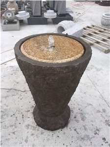 Natural Stone Small Decorative Water Fountain with Led Light