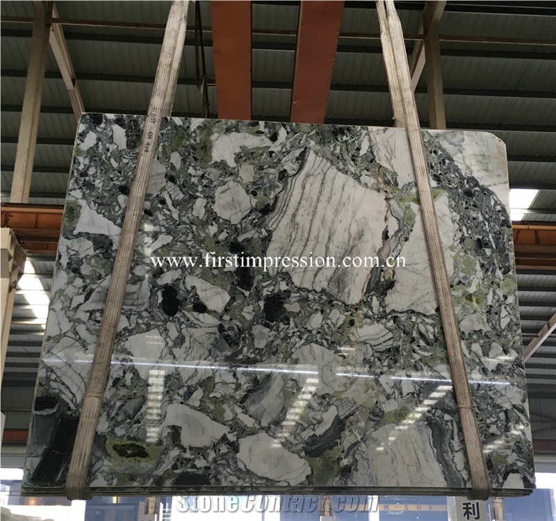 China White Beauty Marble Slabs/Ice Connect Marble for Covering Tiles