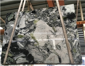 High Quality White Beauty Marble Slabs/Ice Connect Marble Tiles