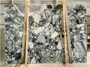 New Polished White Beauty Marble Slabs/Ice Connect Marble Tiles