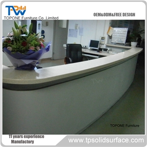 Artificial Marble Reception Counter/New Design Office Furniture