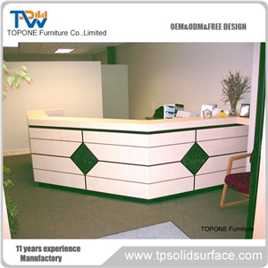 Black Reception Desk with Customized Size