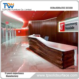 Design Round Reception Counter Made by Artificial Stone
