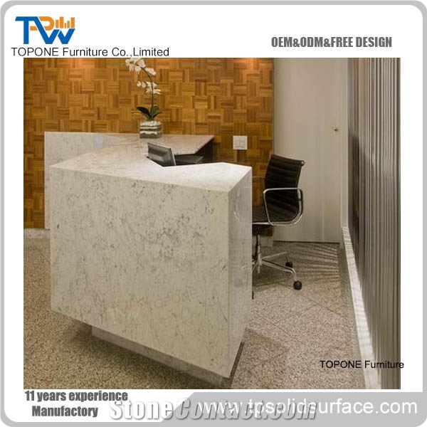 Desk,Reception Counter,Manmade Stone Tabletops