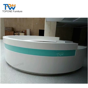 Hospital Furniture Marble Round Nurse Front Reception Desk Design Tops