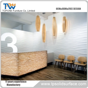 Led Lighted Coiorfui Reception Counter