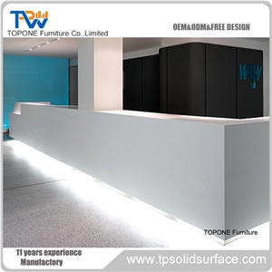 Modern Office Black Reception Desk with Customized Size