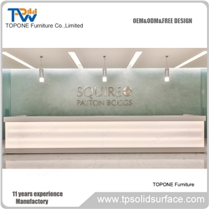 Modern Rectangular Led Reception Counter