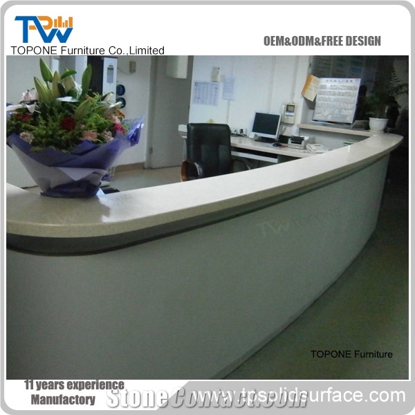 Reception Counter,Reception Desk Artificial Tabletops