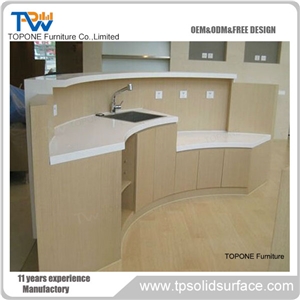 Round Office Reception Counter Call Center Workstation