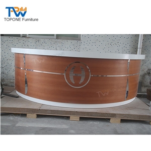 Straight Marble Design Wooden Bar Counter Design for Home Furniture