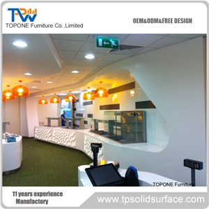 World Led Lighted Colorful Reception Counter