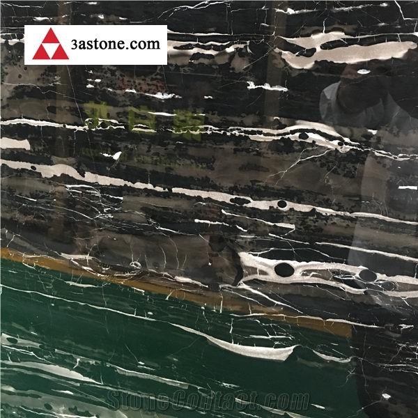Silver Dragon White Marble Slabs,Chine Black and White Marble Slab