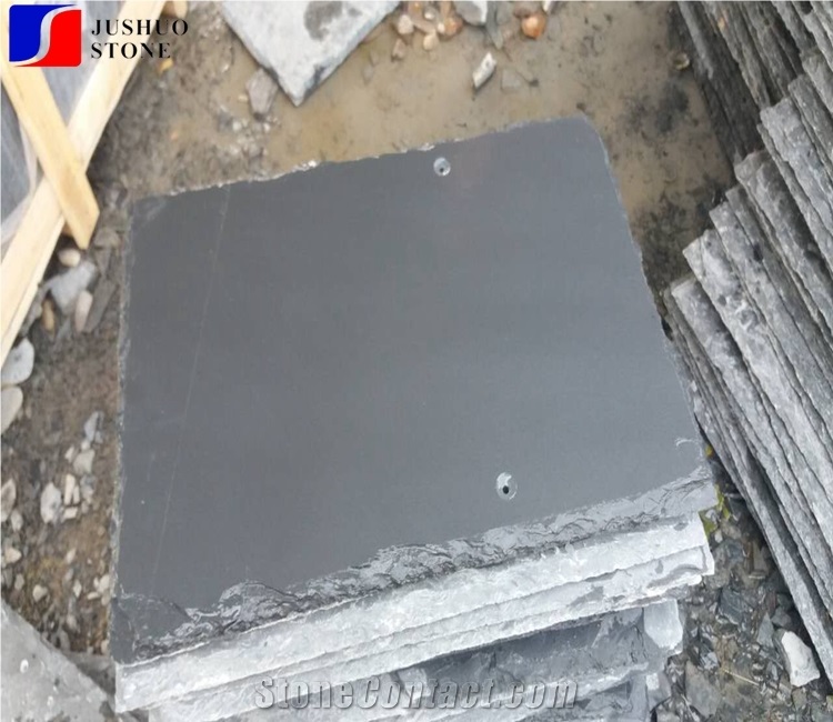 Black/Grey Slate Roof Arch Shape Tile Directly Offer Natural Split Top