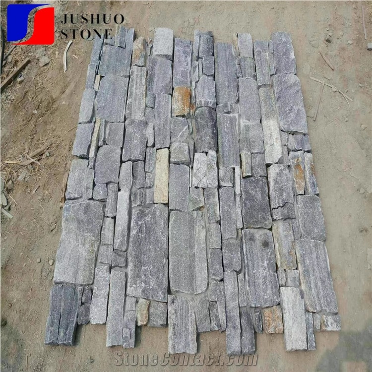 China Wall Cladding Feature Wall Decor Grey Culture Stone Split Slate