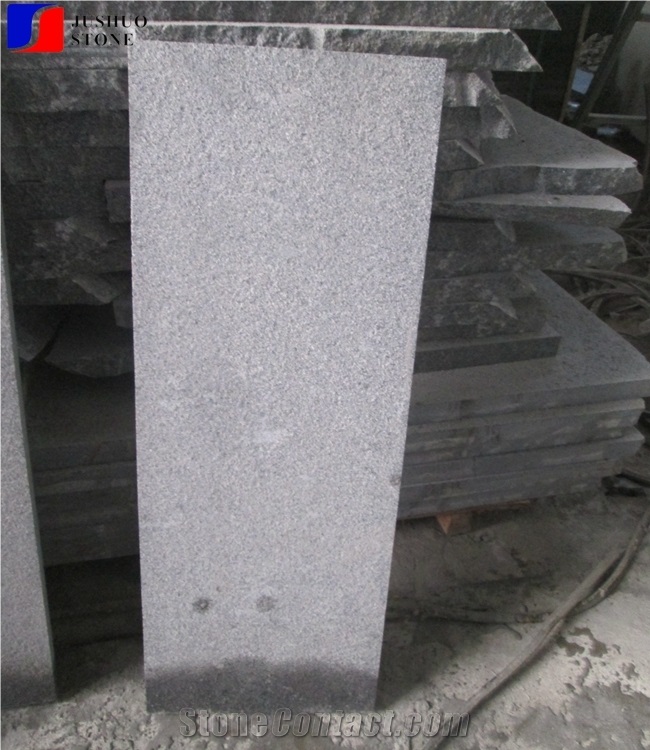 Flamed G654/Flake Grey/New Jasberg Granite Stair/Step China Nero Tiles