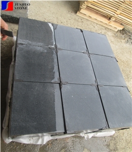 Granite G654 Cubes,All Sides Cut G654 Black Granite Cobble Patio Paver