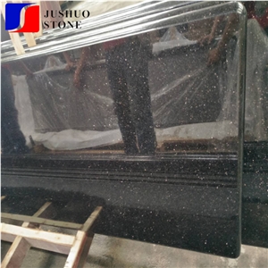 India Star Polished Black Galaxy Granite for Worktops Counter Tops