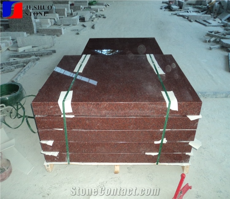 Indian Red Granite,Imperial Red Stone,Red Classic Polished Thick Slab