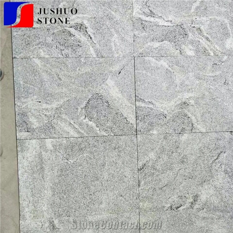 Indian Same Material New China Viscount White Granite Flamed Wall Tile