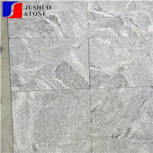 Indian Same Material New China Viscount White Granite Flamed Wall Tile