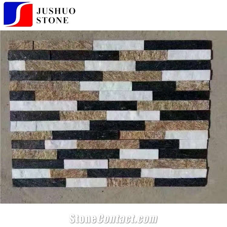 Mixed Color Pizarra Laja Verde Slate/Quartzite Wall Cladding Tile