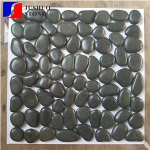Multicolor Color Polished Pebbles Cheap River Paving Stone with Net
