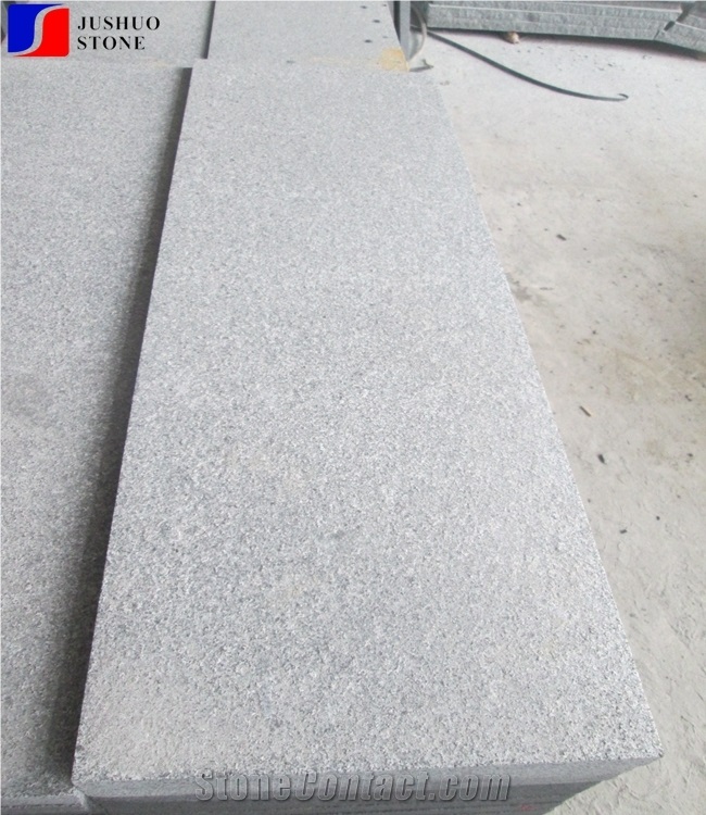 Natural Stone G654 Flamed Granite Black Stairs/Steps for Exterior Use