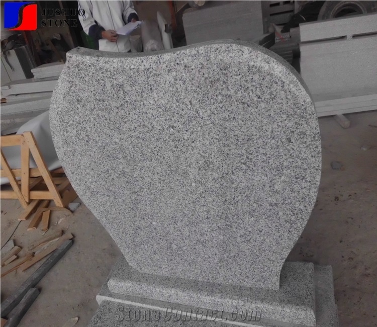 Polish Poland Style Grey Granite Upright Marker Monuments,Serp Top