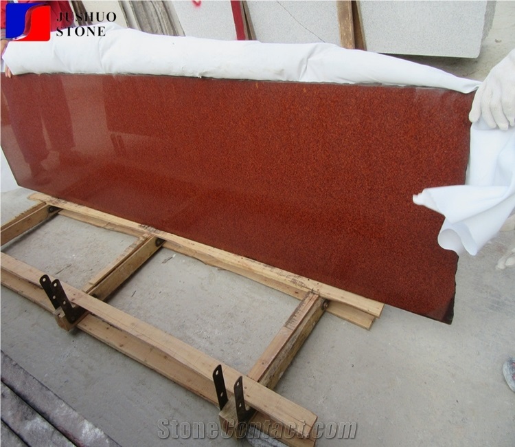 Polished Dyed Red Granite Polished Slabs,G657 Red Granite Tile Floors