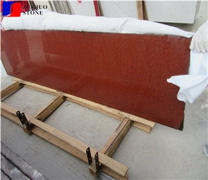 Polished Dyed Red Granite Polished Slabs,G657 Red Granite Tile Floors