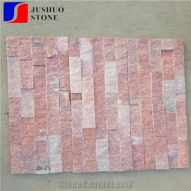 Slate Wall Floor Tiles Culture Stone Nature Split Mutilcolor Pink
